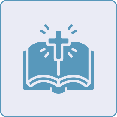 Bible and cross illustration